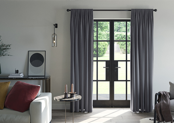 Luxe Velvet, Steel - Made to Measure Curtains - Image 3